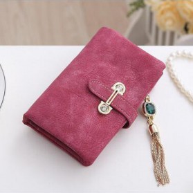 Dompet Kulit Wanita Bahan Nubuck - Red - 1