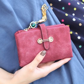 Dompet Kulit Wanita Bahan Nubuck - Red - 4