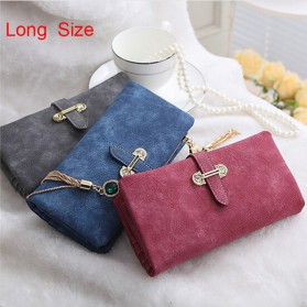 Dompet Kulit Wanita Bahan Nubuck - Red - 7