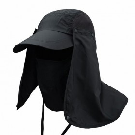 FLYMALL Topi Memancing Anti Matahari UV Fishing Hat - MH011 - Black