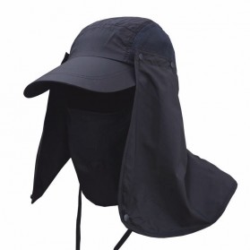 FLYMALL Topi Memancing Anti Matahari UV Fishing Hat - MH011 - Navy Blue