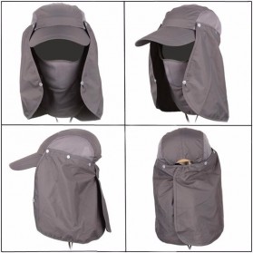 FLYMALL Topi Memancing Tentara Jepang Anti UV Matahari Fishing Hat - MH011 - Navy Blue - 2