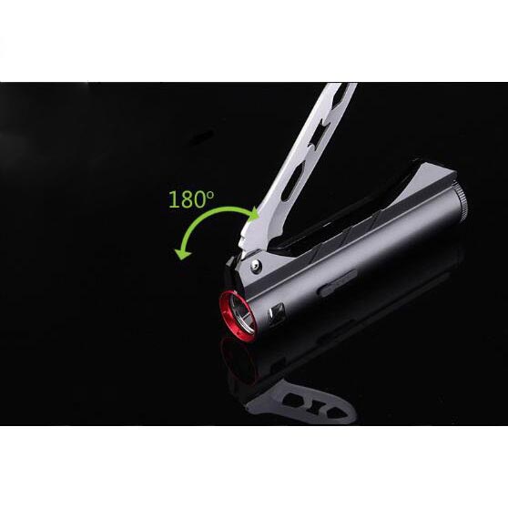 pisau lipat multifungsi 2 in 1 dengan senter led black pisau lipat multifungsi 2 in 1 dengan senter led black