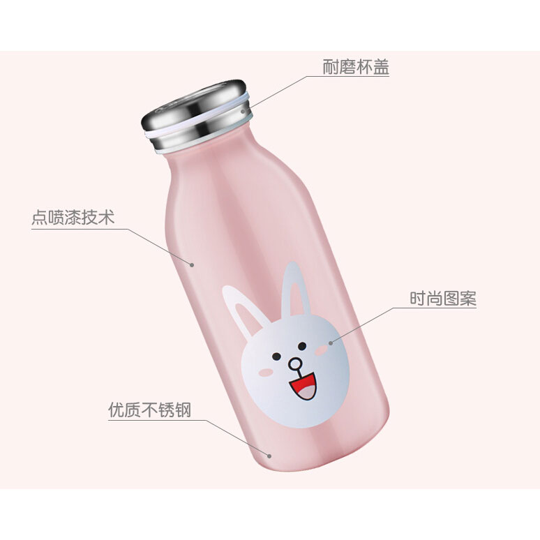 Botol Minum Stainless Steel Anak Gambar Kartun 350ml 