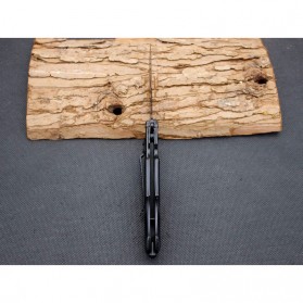 KNIFEZER Pisau Saku Lipat Portable Knife Survival Tool Cold Steel - 57HRC - Black - 6