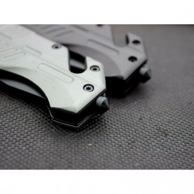 KNIFEZER Pisau Saku Lipat Portable Knife Survival Tool Cold Steel - 57HRC - Black - 9