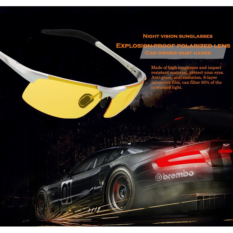  Kacamata Night Vision Polarized Sunglasses Black 