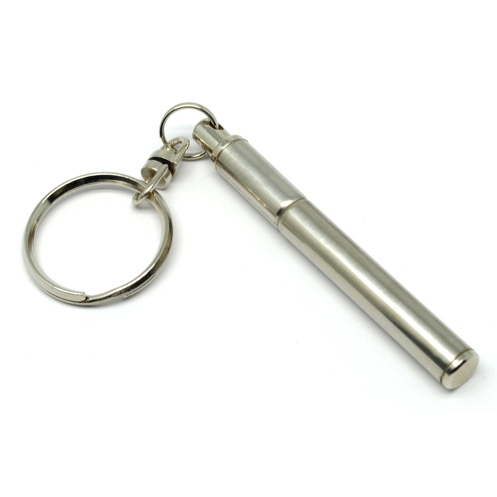 Pulpen Telescopic dengan Gantungan Kunci - Silver - JakartaNotebook.com