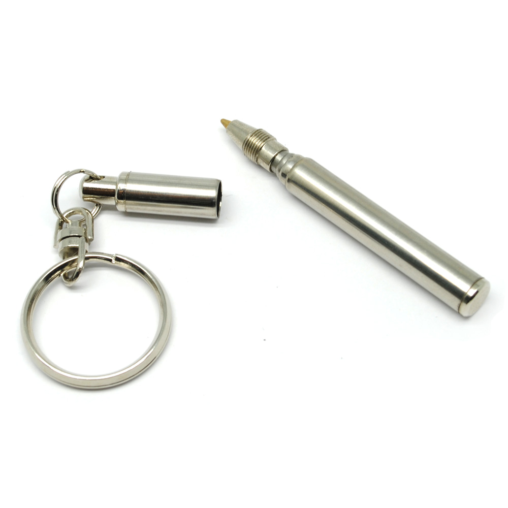 Pulpen Telescopic dengan Gantungan Kunci - Silver - JakartaNotebook.com