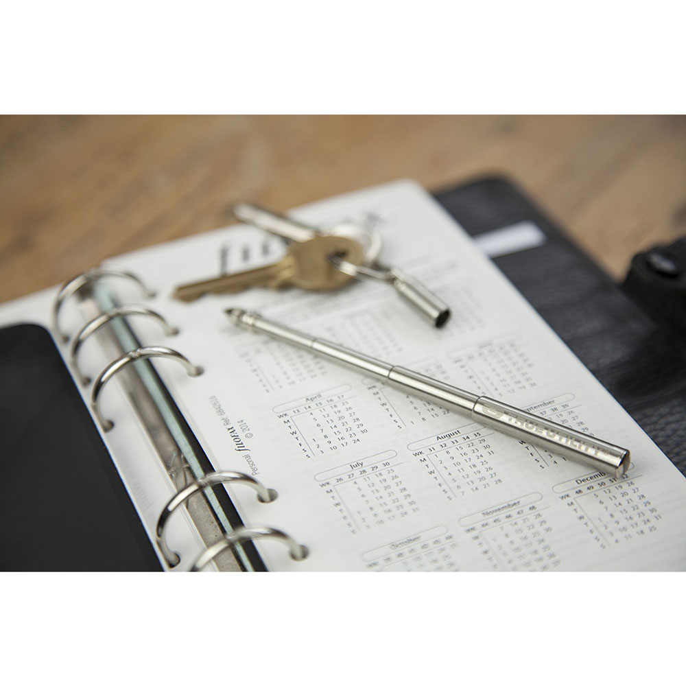 Pulpen Telescopic dengan Gantungan Kunci - Silver - JakartaNotebook.com