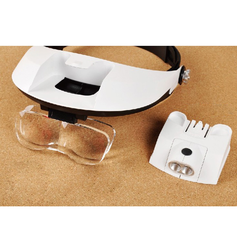  Kacamata  Pembesar Reparasi Jam  11x Magnifier 2 LED White 