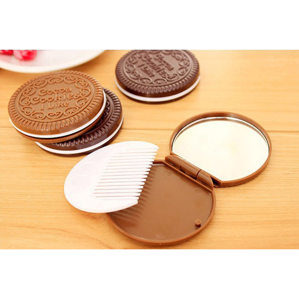 Cermin Make Up Desain Cookie - Brown - JakartaNotebook.com Cermin Make Up Desain Cookie - Brown - JakartaNotebook.com