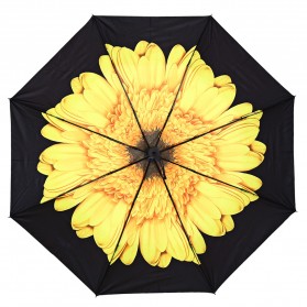 Payung Motif Bunga 3D - Yellow - 2