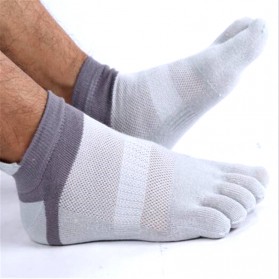 LUOYI Kaos Kaki Lima Jari Men Five Toe Socks - T73001 - Black - 3