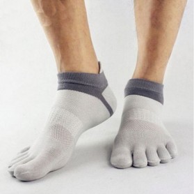 LUOYI Kaos Kaki Lima Jari Men Five Toe Socks - T73001 - Gray