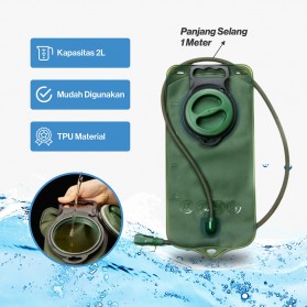 Kantung Air Minum Outdoor TPU Water Bag 2L - Green