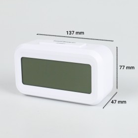 Taffware Fanju Jam LCD Digital Clock with Alarm - JP9901 - White - 7