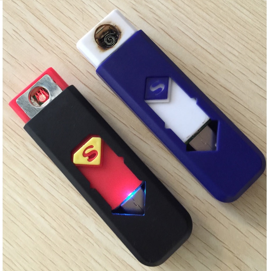 Korek Elektrik USB Cigarette Lighter - JL543 - White/Blue