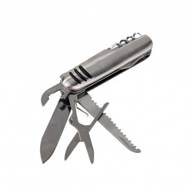 Pisau Swiss Army Pocket Knife EDC Multifungsi 9 in 1 - A3010 - Silver