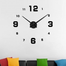 Taffware Jam Dinding Besar DIY Giant Wall Clock Quartz 80-130cm - DIY-102 - Black