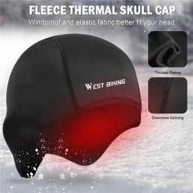 WEST BIKING Topi Helm Sepeda Cycling Helmet Hat Winter Thermal Fleece Model Clasic - YP0201183 - Black - 4