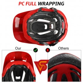 WEST BIKING Helm Sepeda Cycling Helmet Trail XC MTB - TK-YP0708078 - Black - 6