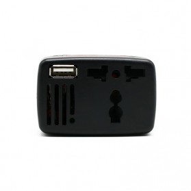 Power Car Inverter 75W 220V AC EU Plug with USB Charger 2.1A - Black/Red - 4