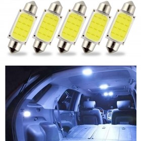 Lampu Interior Mobil LED COB Dome Light 39mm c5w BA9S 1 PCS - White