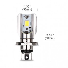 Urbanroad Lampu Motor H4 Headlight LED Hs1 6W 6500K 1 PCS - Silver - 8