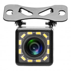 THREECAR Kamera Belakang Mobil Car Rearview Camera 12 LED Nightvision - S12 - Black