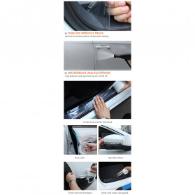 SEAMETAL Stiker Pelindung Mobil Car Scratchproof Protector Tape 30MM x 3M - C39906 - Transparent - 7