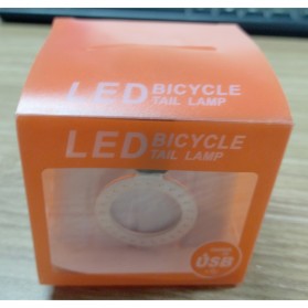 Zacro Lampu Sepeda Tail Light LED Bicycle Bone USB Charging - ZHA0097 - Black - 7