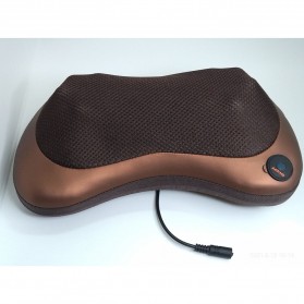 RUOKEY Bantal Pijat Shiatsu Heat Neck Massage Pillow 8 Head 1 Button - CHM-8028 - Brown - 2