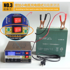 VENUS Charger Aki Mobil Full Automatic Protect Quick Charger 12/24V 100AH with LCD - MF-2S - Golden - 6