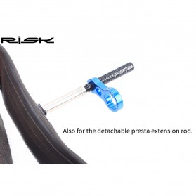 RISK Mur Ban Sepeda Presta Valve Nut Tubeless Tire Cap Aluminium - RA111 - Blue - 9