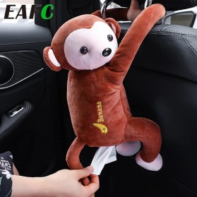 EAFC Tempat Tisu Mobil Cartoon Monkey Car Hanging Tissue Box - EA311 - Brown