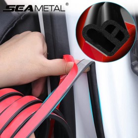 SEAMETAL Rubber Strip Dekorasi Pintu Mobil Soundproof Anti-dust 4M - NP300 - Black