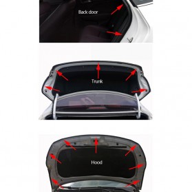 SEAMETAL Rubber Strip Dekorasi Pintu Mobil Soundproof Anti-dust 25M - NP300 - Black - 3