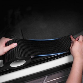 MSUE Stiker Pelindung Mobil Protector Carbon Fiber Car Wrap Film Vynil 10 cm x 5 Meter - C3841 - Black - 3