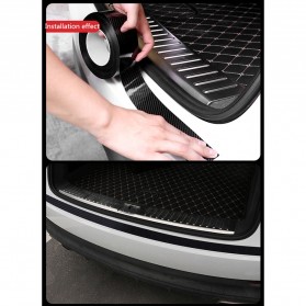 MSUE Stiker Pelindung Mobil Protector Carbon Fiber Car Wrap Film Vynil 10 cm x 5 Meter - C3841 - Black - 8
