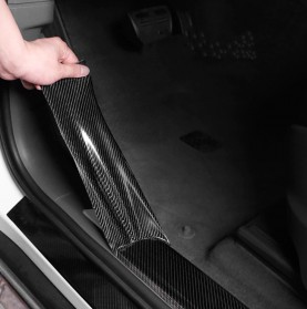 MSUE Stiker Pelindung Mobil Protector Carbon Fiber Car Wrap Film Vynil 7 cm x 3 Meter - C3841 - Black - 5