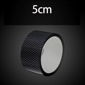 MSUE Stiker Pelindung Mobil Protector Carbon Fiber Car Wrap Film Vynil 5 cm x 5 Meter - C3841 - Black