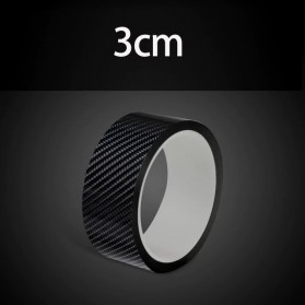 MSUE Stiker Pelindung Mobil Protector Carbon Fiber Car Wrap Film Vynil 3 cm x 5 Meter - C3841 - Black