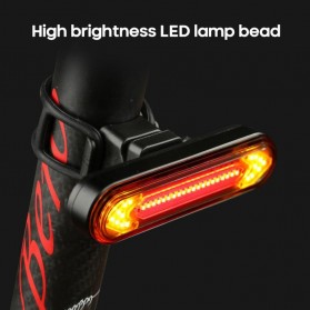Machfally Lampu Belakang Sepeda Bicycle Taillights Safety Lamp Wireless Remote Control - BK600 - Black