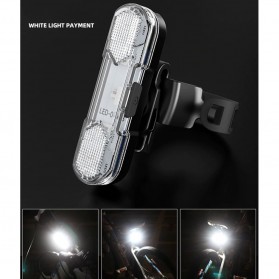 ROBESBON Lampu Belakang Sepeda USB Rechargeable Bicycle Tail Light - AS1010 - White