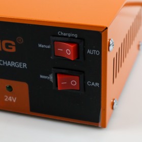 ANJING Charger Aki Mobil Motor 130W 12V/24V + LCD - AJ-618G - Orange - 3