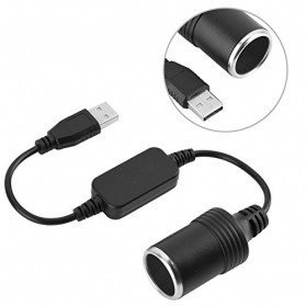 XZT Plug Rokok Mobil USB Cigarette Plug Power Socket 5 V to 12 V - XZT0017 - Black - 2