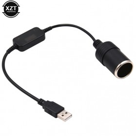 XZT Plug Rokok Mobil USB Cigarette Plug Power Socket 5 V to 12 V - XZT0017 - Black - 6