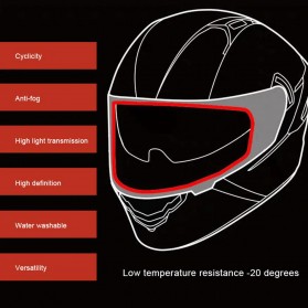 Careslong Pelindung Kaca Anti Embun Visor Helm Motor Anti Fog 24.5x9cm - CA-25 - Transparent - 6