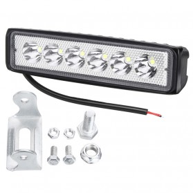 Lampu Tembak Mobil 6 LED Spot Lightbar Car Truck ATV SUV 4WD 18W - LW18 - Black - 6